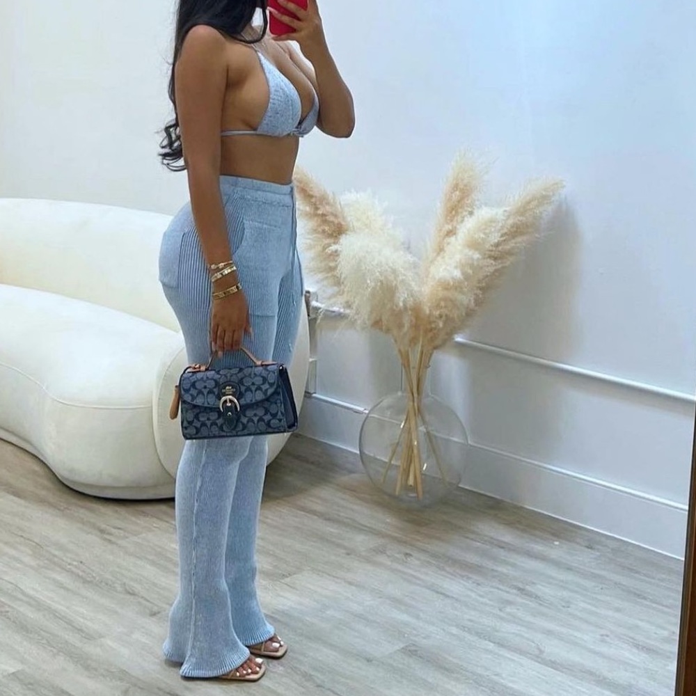 Triangle bra and pants set